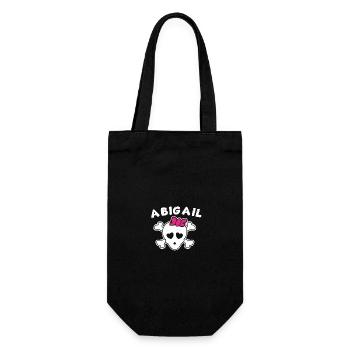 Piratin Abigail Design für Mädchen und Frauen - Geschenkbeutel für Flaschen - Schwarz - Vorne