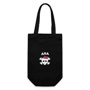Pirate Ava Design for Girls and Women - Gift Bag for Bottles - black - Front