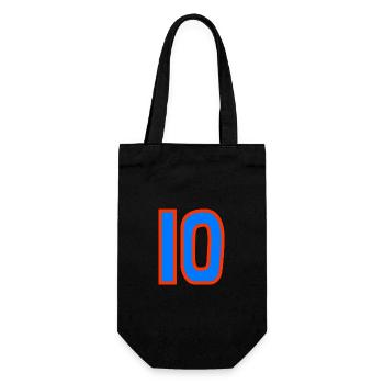 10. 10 YEARS. 10th ANNIVERSARY. 10 YEAR ANNIVERSARY. - Gift Bag for Bottles - black - Front