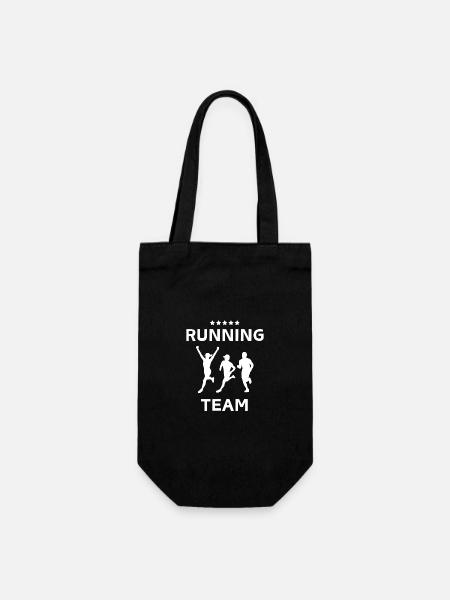 Running Team - Geschenkbeutel für Flaschen - Schwarz