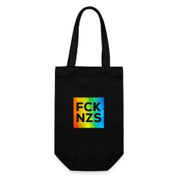 Fck NZS Cutout Regenbogen - Geschenkbeutel für Flaschen - Schwarz - Vorne