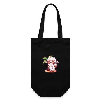Bande dessinée de plage d’été de mouton - Sac à bouteille - noir - Devant