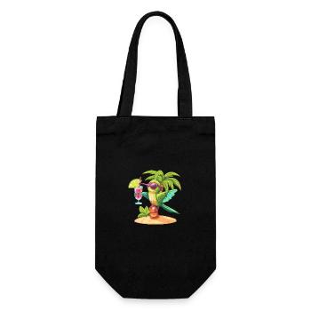 colibri oiseau plage d’été bande dessinée - Sac à bouteille - noir - Devant
