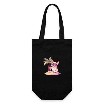 Buldog Français Chien Été - Sac à bouteille - noir - Devant