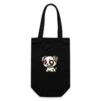 Hund Halloween Zombie Baby - Geschenkbeutel für Flaschen - Schwarz - Vorne