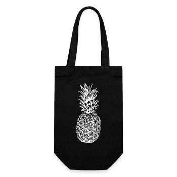 pineapple - Gift Bag for Bottles - black - Front