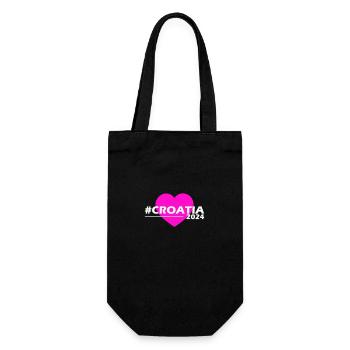 Croatia 2024 Heart Love - Gift Bag for Bottles - black - Front