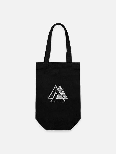 Wir sehen uns in Walhalla, Valknut Wikinger Odin Liebhaber - Geschenkbeutel für Flaschen - Schwarz