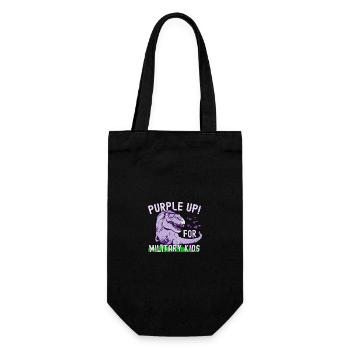 Purple Up For Military Kids Military Child Month - Geschenkbeutel für Flaschen - Schwarz - Vorne