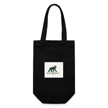 Mad Monkey Vintage Logo Illustration - Gift Bag for Bottles - black - Front
