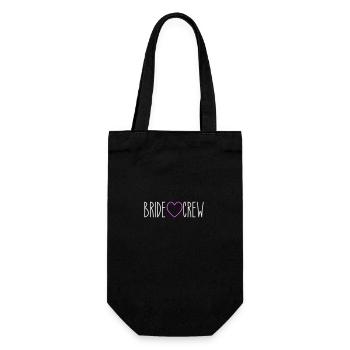 Bride Crew Heart - Gift Bag for Bottles - black - Front