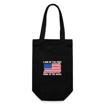 Land der Freiheit Amerikanisch USA Flagge Glaube Freiheit - Geschenkbeutel für Flaschen - Schwarz - Vorne