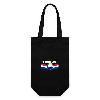 American Flag Party in The USA Patriotic 4th of - Gift Bag for Bottles - black - Front