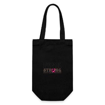 Pink Stärkeres Bewusstsein für Brustkrebs Ich trage Pink - Geschenkbeutel für Flaschen - Schwarz - Vorne