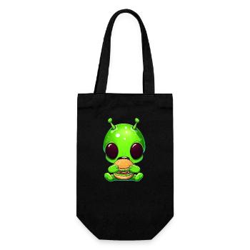 Alien Außerirdischer Fast-food Hamburger Cheesebur - Sac à bouteille - noir - Devant