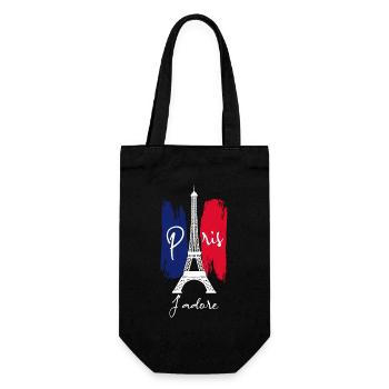 Paris I love it - Gift Bag for Bottles - black - Front
