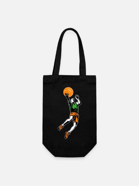 Basketball, Basketball und Basketball - Geschenkbeutel für Flaschen - Schwarz
