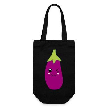 Aubergine Légume Costume Carnaval Carnaval - Sac à bouteille - noir - Devant