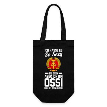 Ostdeutschland Ossi Deutschland DDR - Geschenkbeutel für Flaschen - Schwarz - Vorne