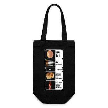 4 Zigaretten - Geschenkbeutel für Flaschen - Schwarz - Vorne