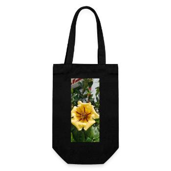 Schöne gelbe Blume - Geschenkbeutel für Flaschen - Schwarz - Vorne