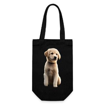 dog - Gift Bag for Bottles - black - Front