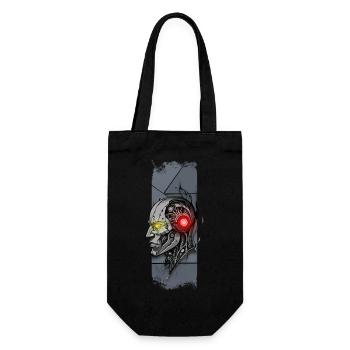 Mechanical Mind: Cyborg Robot Head - Sac à bouteille - noir - Devant