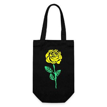 gelbe rose - Geschenkbeutel für Flaschen - Schwarz - Vorne