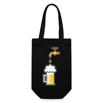 Beer Mug & Tap (Keg Beer / Draught Beer / 3C) - Gift Bag for Bottles - black - Front