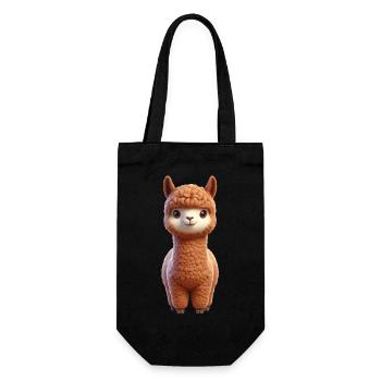 Alpaca 2 - Gift Bag for Bottles - black - Front