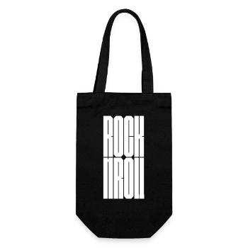Design de logo Rock and Roll audacieux - Sac à bouteille - noir - Devant