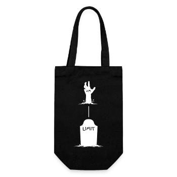 Limit blows up – hand lifts out of grave - Gift Bag for Bottles - black - Front