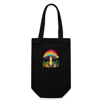 Rainbow Forest Wonder: The LGBTQAI+ Mushroom - Gift Bag for Bottles - black - Front