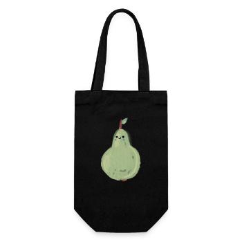 Sweet pear for #Babys #Kinder #Erwachsene - Gift Bag for Bottles - black - Front