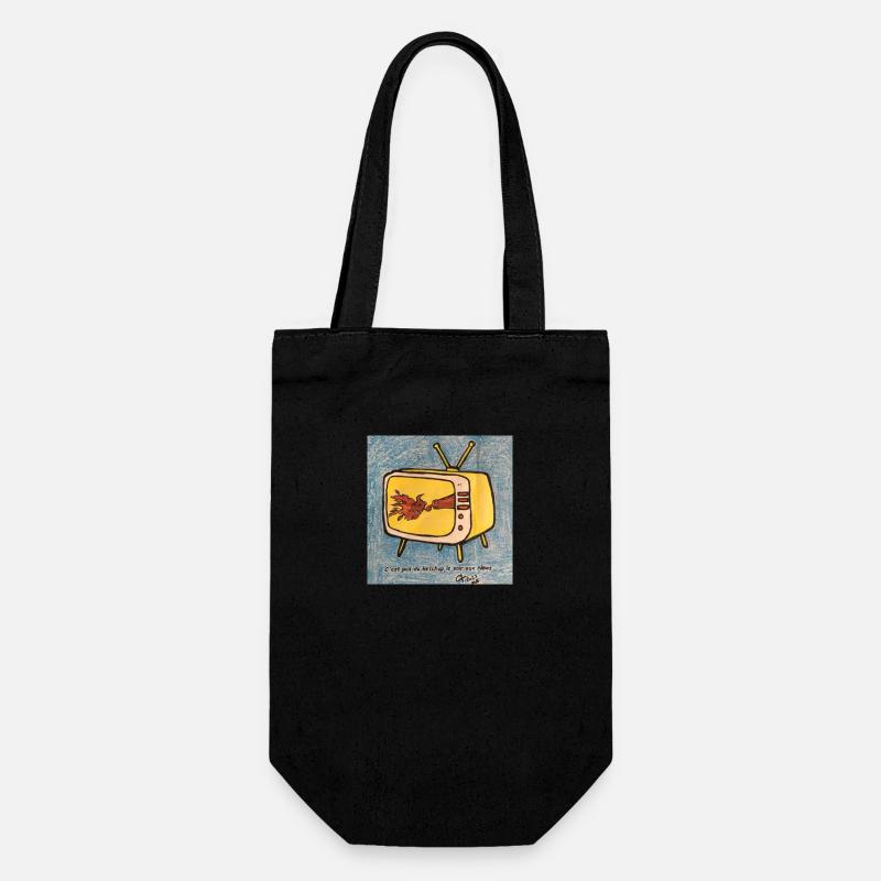 télé ketchup - Sac à bouteille - noir