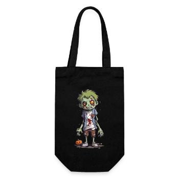 Cartoon Zombie Goule Halloween Nuit - Sac à bouteille - noir - Devant
