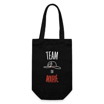 Team of the Groom - Gift Bag for Bottles - black - Front