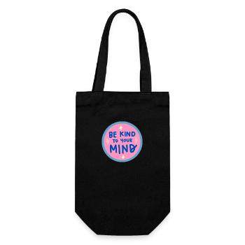 Be kind to your mind - Gift Bag for Bottles - black - Front