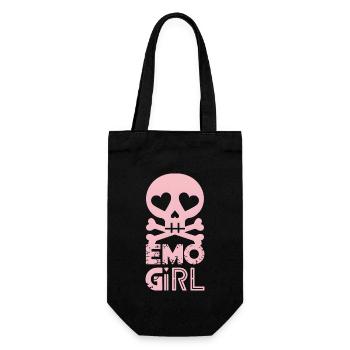 Emo Girl! - Geschenkbeutel für Flaschen - Schwarz - Vorne
