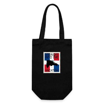 Dominikanische Republik Flagge Dom Rep Fahne Reise - Geschenkbeutel für Flaschen - Schwarz - Vorne
