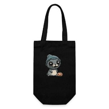 Seal Animal Halloween Zombie - Gift Bag for Bottles - black - Front
