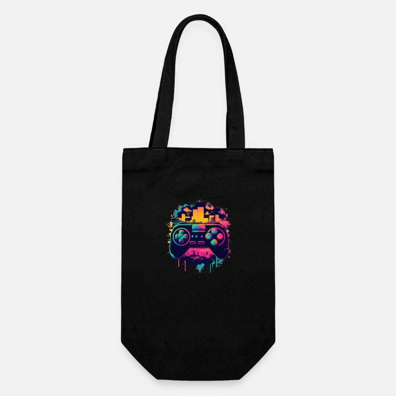 Gaming Konsole - Geschenkbeutel für Flaschen - Schwarz