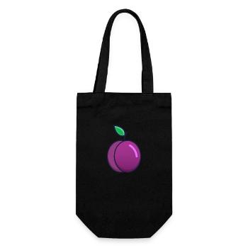 Pflaume Kostüm Verkleidung Obst Faschingskostüm - Geschenkbeutel für Flaschen - Schwarz - Vorne