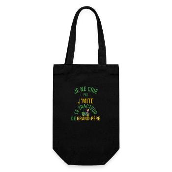 J'imite le Tracteur de Grand Père - Sac à bouteille - noir - Devant