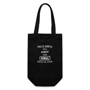 Avocat Génial - Sac à bouteille - noir - Devant