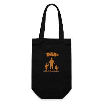 Papa² 2 Enfants Marron - Sac à bouteille - noir - Devant