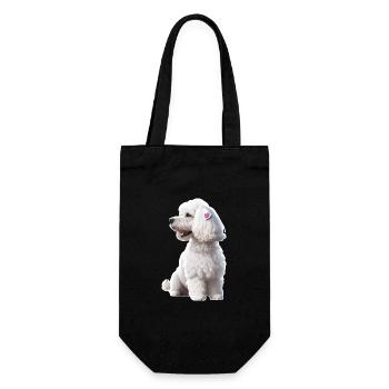 Caniche - Sac à bouteille - noir - Devant