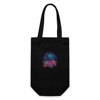 Techno Jellyfish - Cool jellyfish with headphones - Gift Bag for Bottles - black - Front