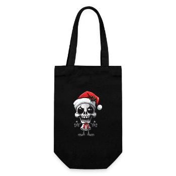 Squelette du Père Noël - Sac à bouteille - noir - Devant