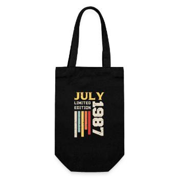 Juli 1987 - Juli 1987 Geburtstagsgeschenk - Geschenkbeutel für Flaschen - Schwarz - Vorne